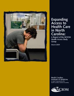 Report Cover: Expanding Access to Health Care in NC