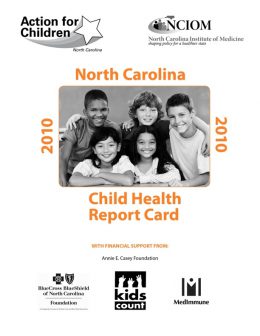NC Child Health Report Card 2010 Cover