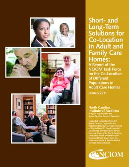 Cover image of report: Short- and Long-Term Solutions for Co-Location in Adult and Family Care Homes