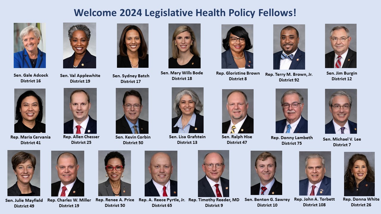 Image showing headshots of all 2024 Legislative Health Policy Fellows participants